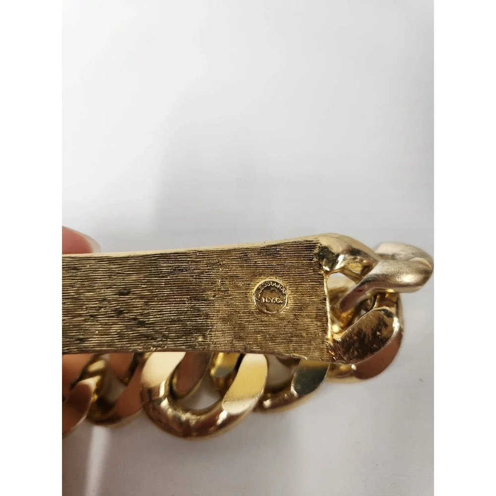 Iconic Vintage Accessocraft Gold Tone Jumbo Miami Curb Link Chain Belt/Necklace